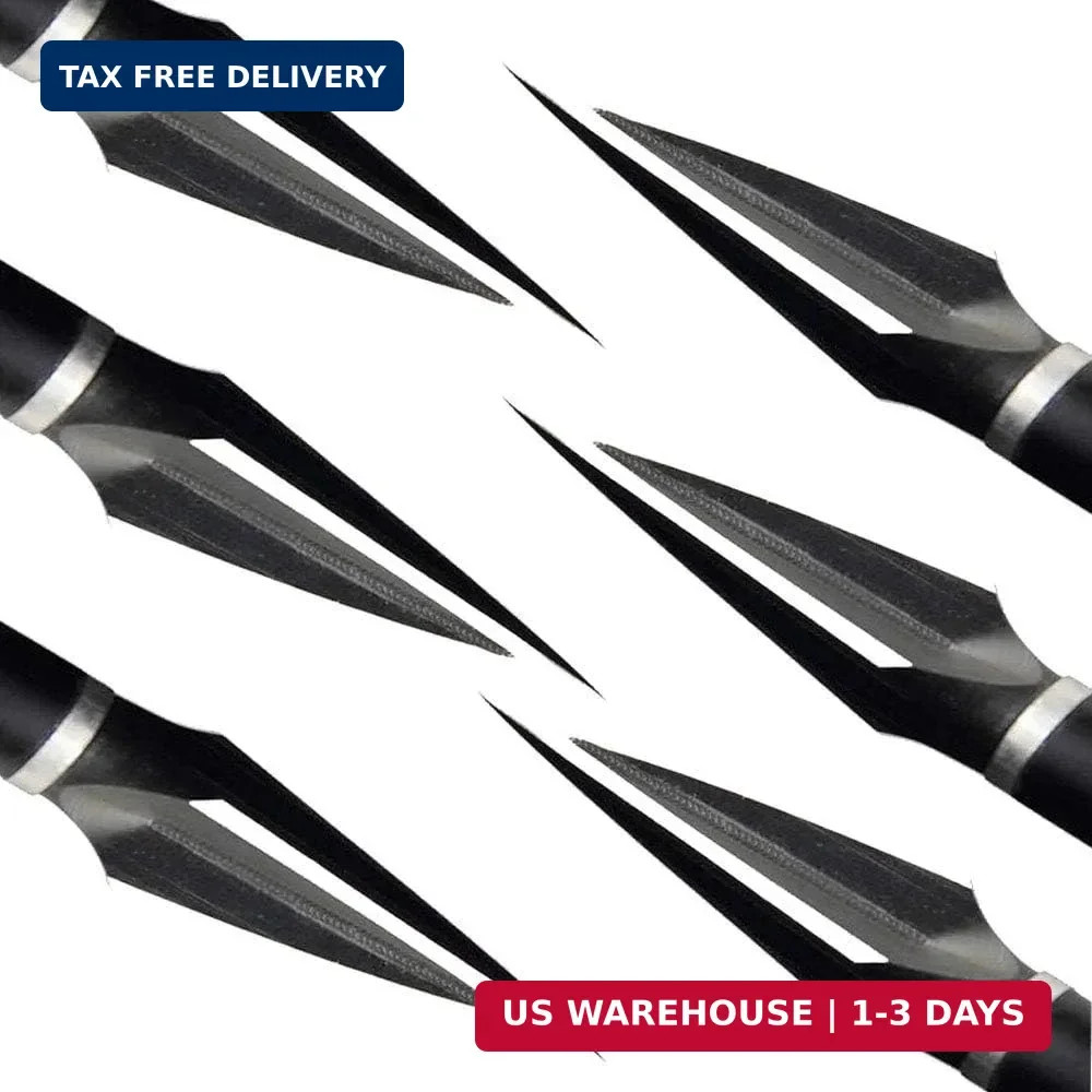 Archery Broadheads 150 Grain Traditional Hunting Arrow Head for Compound Bow,...