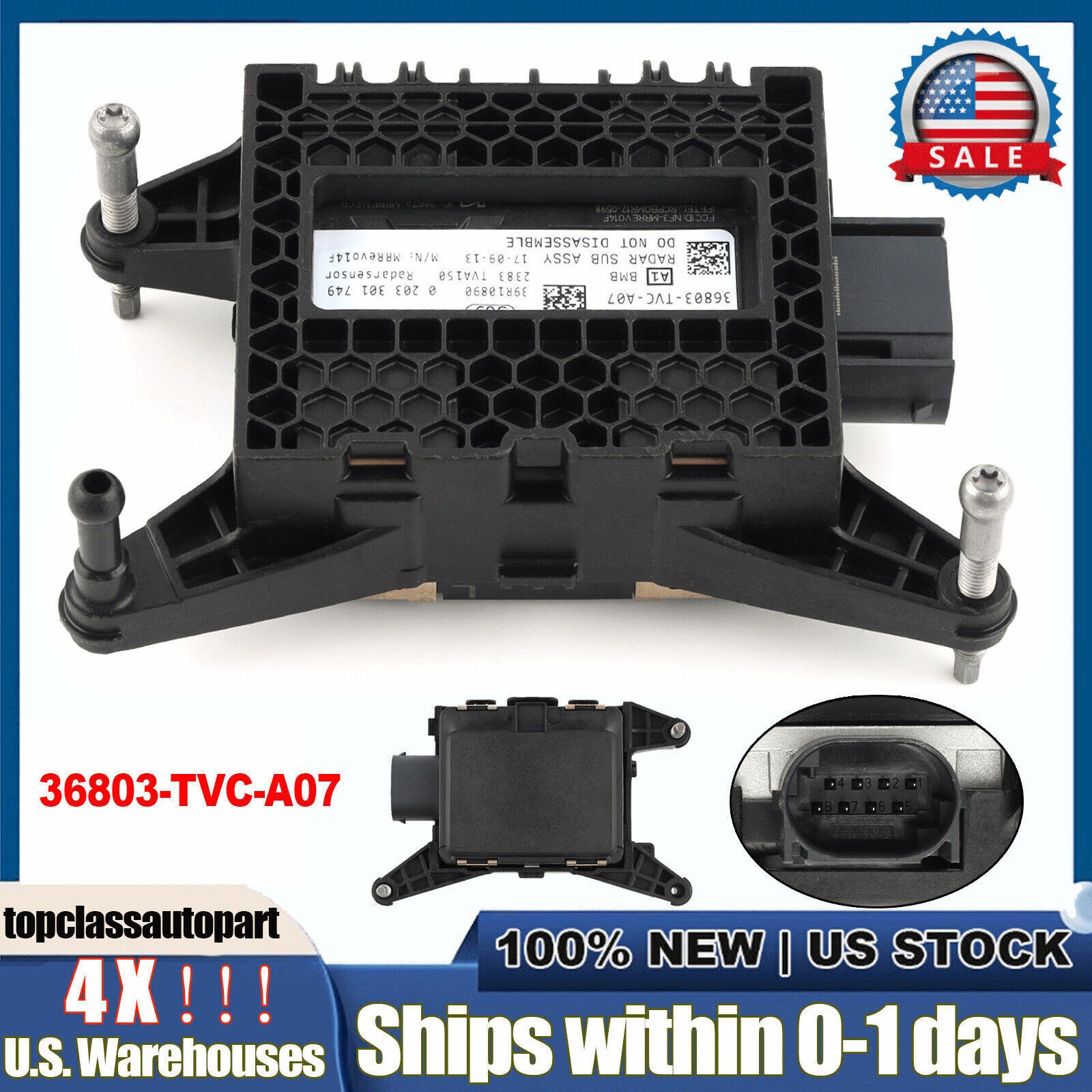 Radar Cruise Control Sensor For 18-20 Honda Accord Sport 1.5L 2.0L 36803-TVC-A07