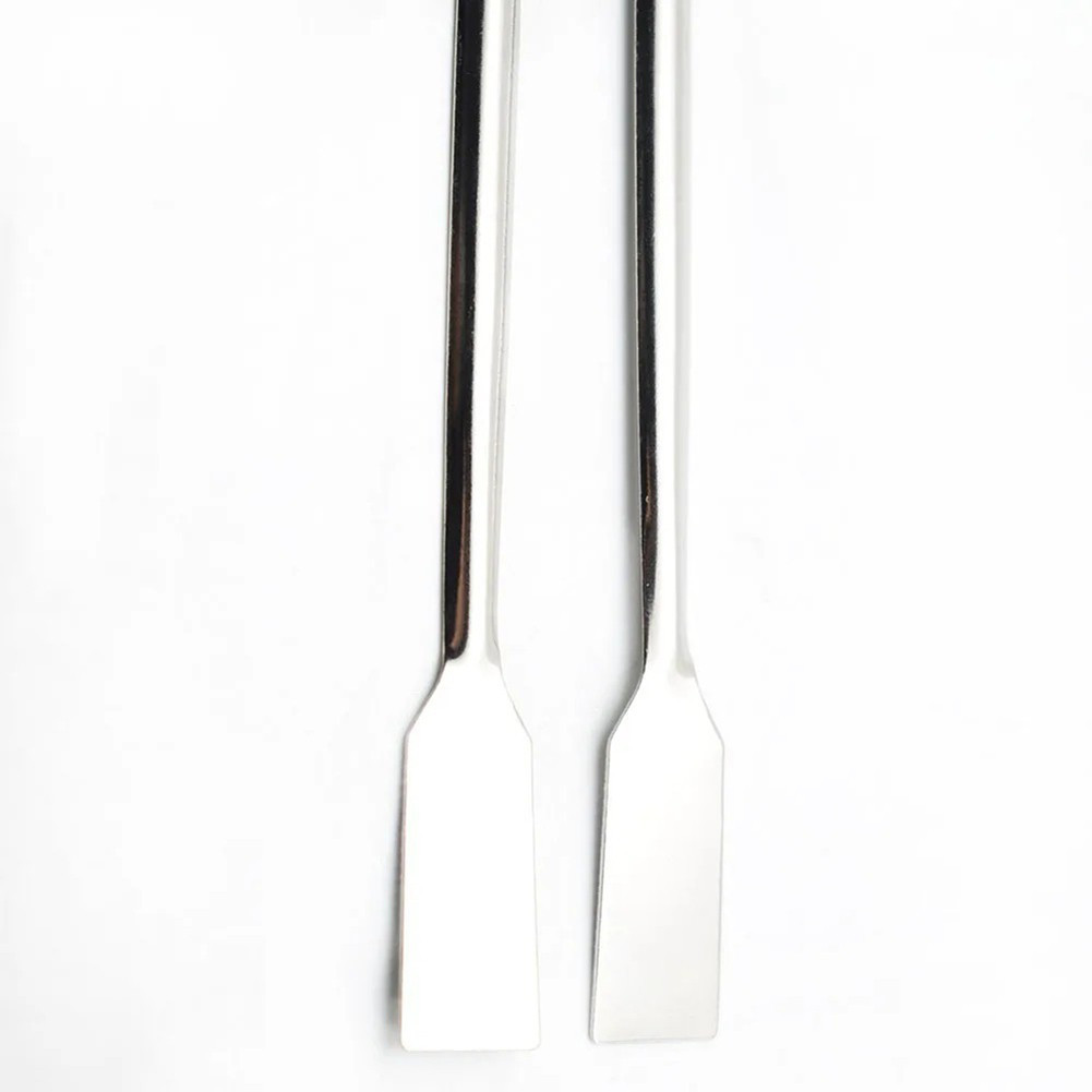 Stainless Steel Reagent Sampling Spoon 2Pcs 20cm Length Double End Lab Tool