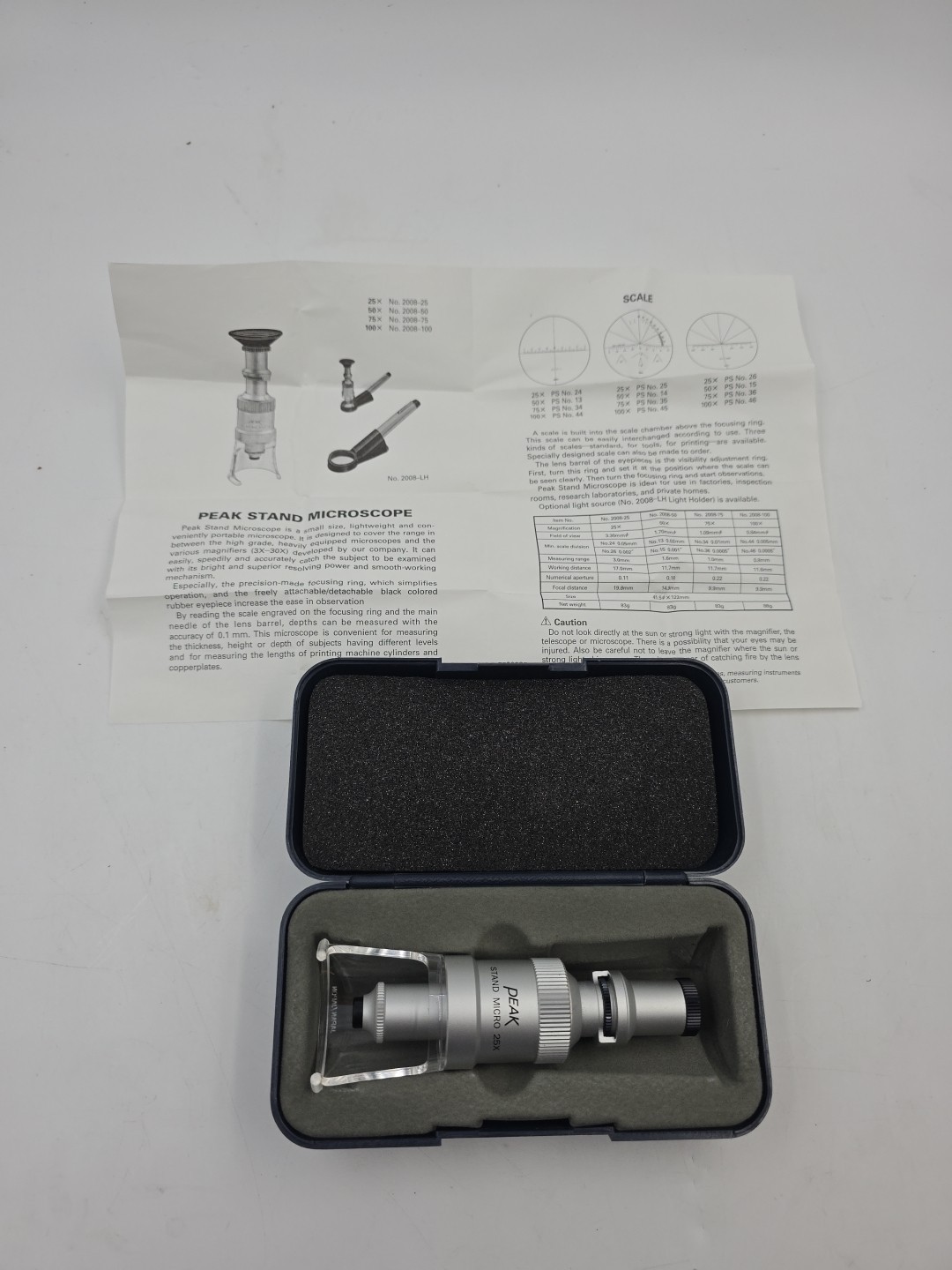 PEAK Stand Microscope No. 2008-25, 25x