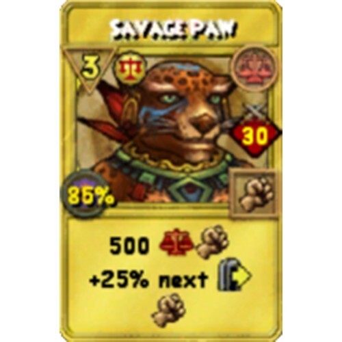 Wizard101 | 1 Savage Paw TC | Fast Delivery ✔️ Treasure Card by DavidLotus