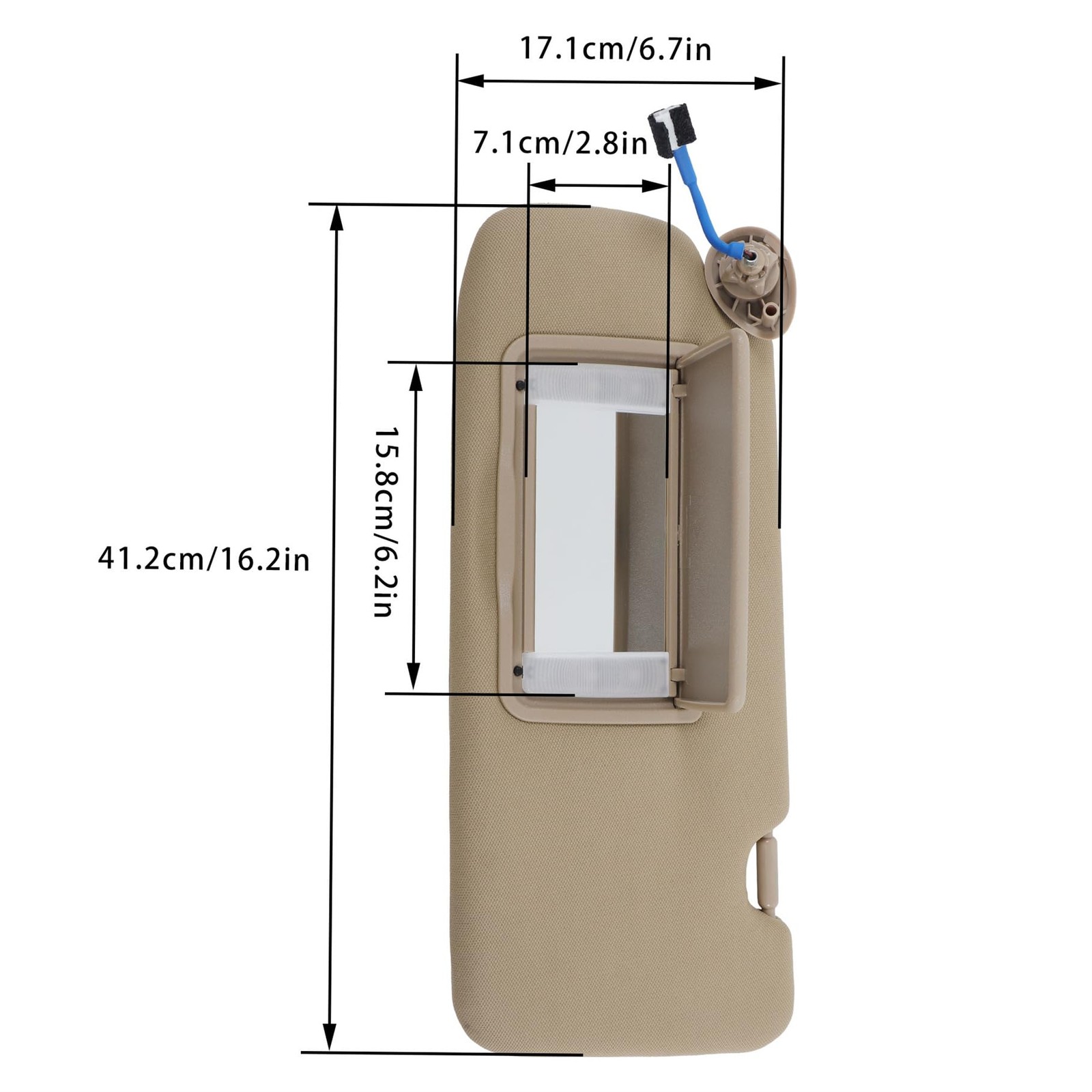 Driver Side Beige Sun Visor w Lamp Cosmetic Mirror CRV 2017-2022 83280-TLA-A12ZA