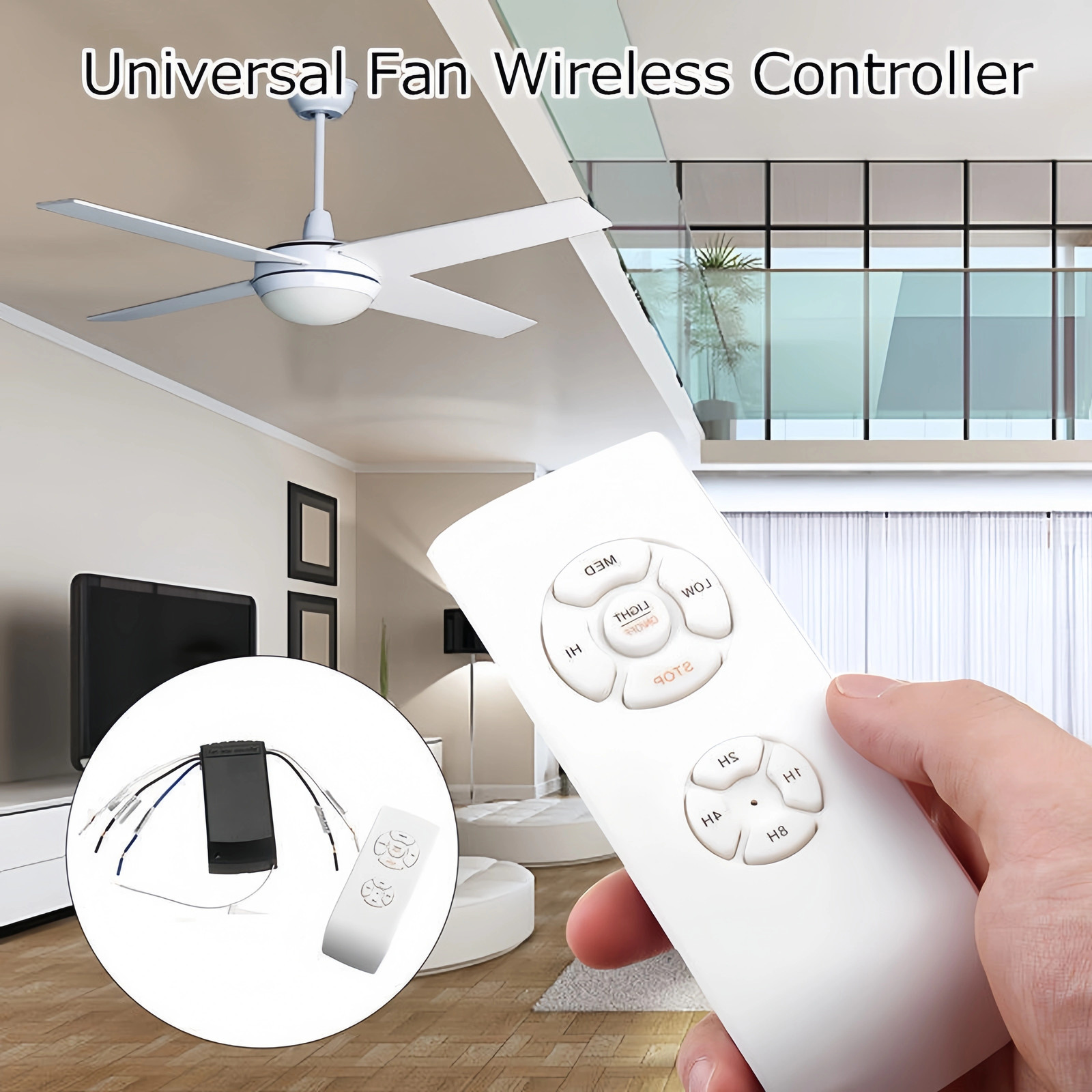 Universal Ceiling Fan Lamp Light Remote Control Receiver Kit Timing Wireless us