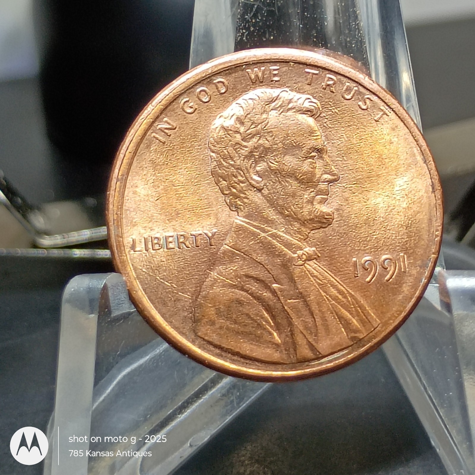 1991 Lincoln Cent BU - TEXTBOOK Machine Doubling & Misaligned Die (MAD) Ref