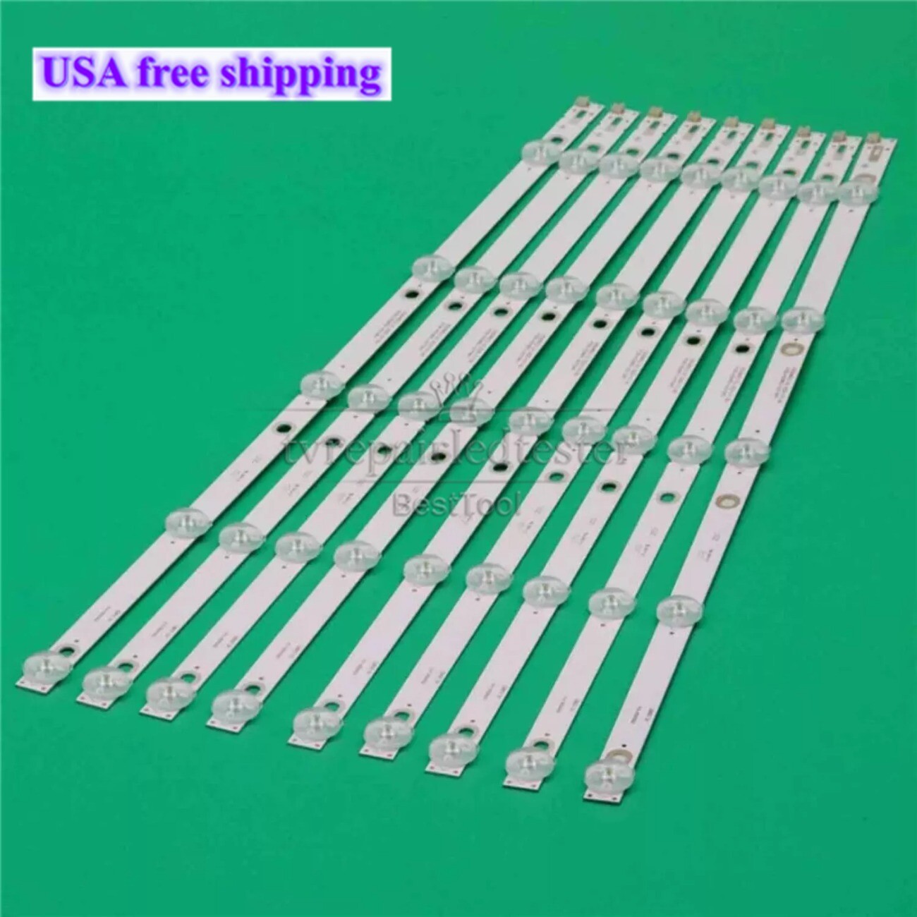 9pcs 5LEDs For Toshiba 50LF621U21 50LF621C21 LED Backlight Strips Lamp Bars