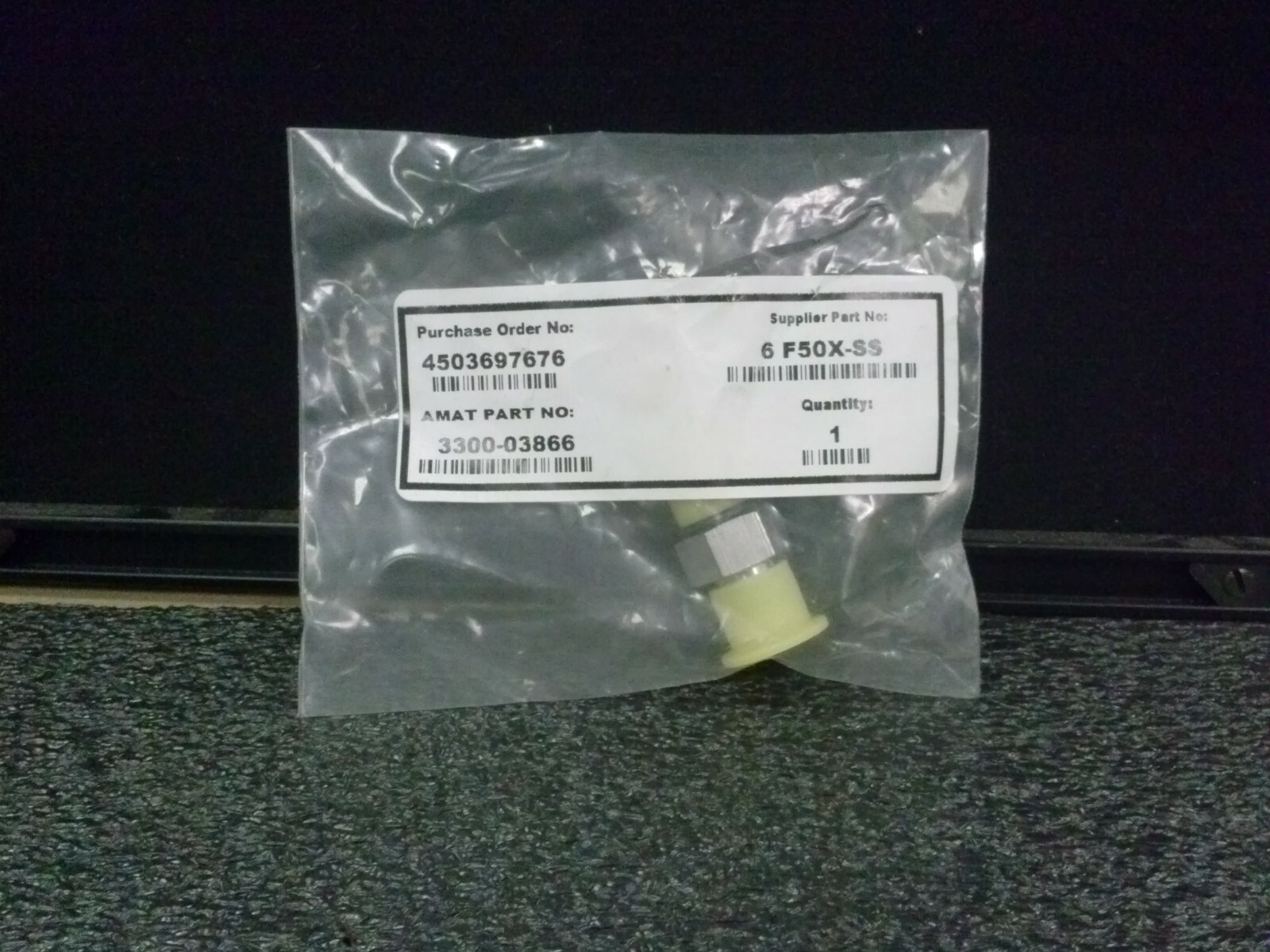 AMAT APPLIED MATERIALS 3300-03866 FTG TBG STRT 3/8T M/M 37 DEG FLR SST