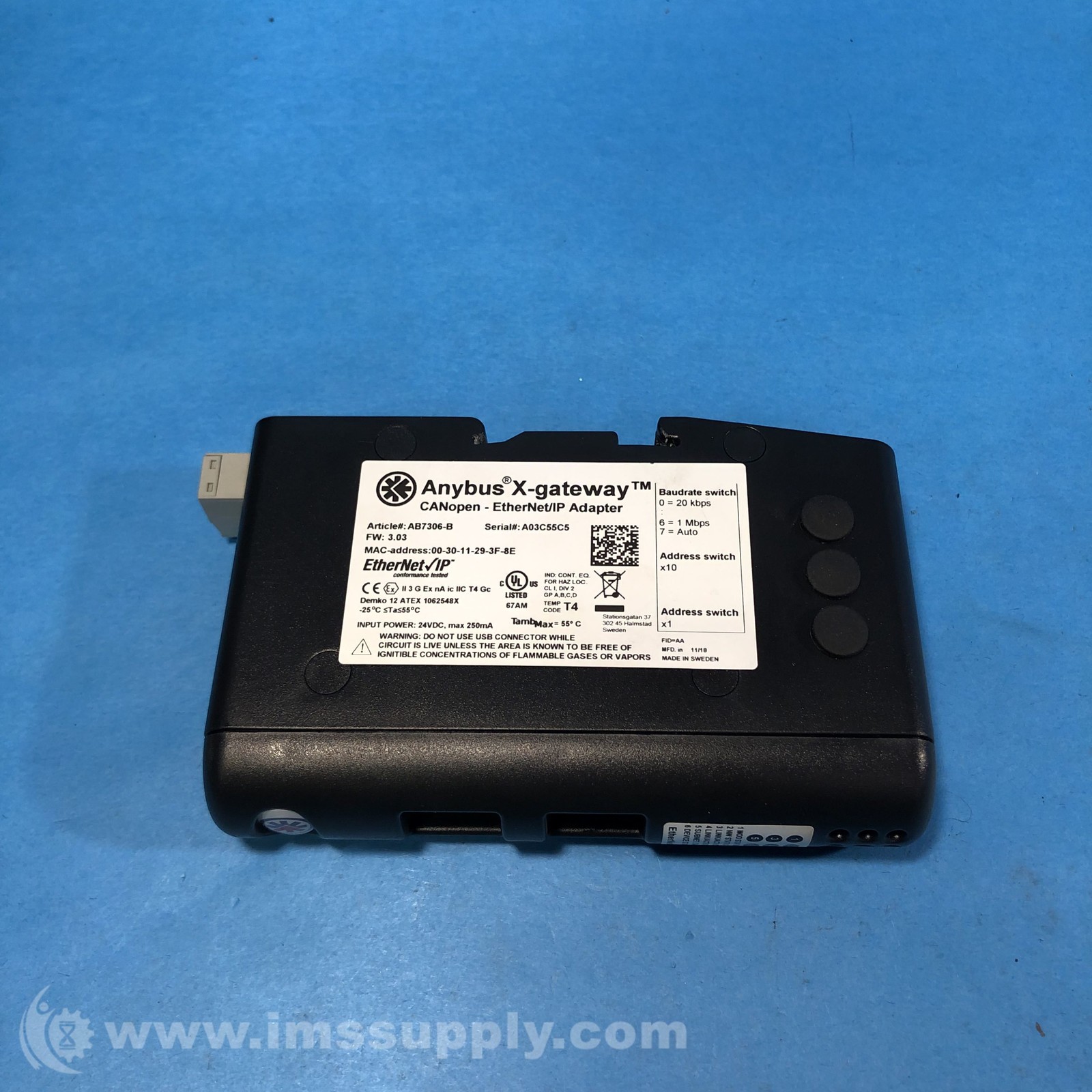 Anybus AB7306-B CANopen Adapter FNIP