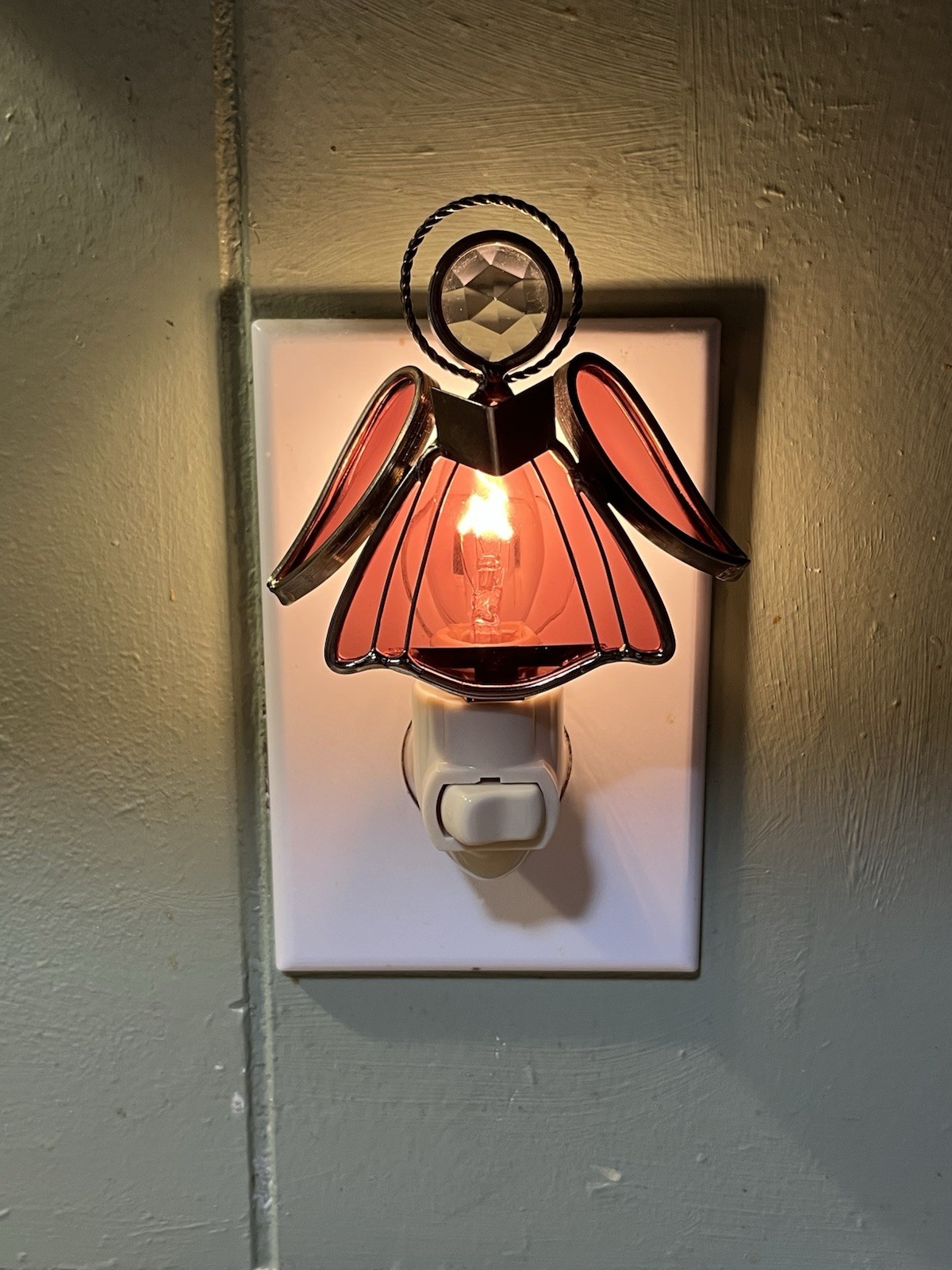 Vintage Stained Glass Angle Night Light – Eagle USA Plug