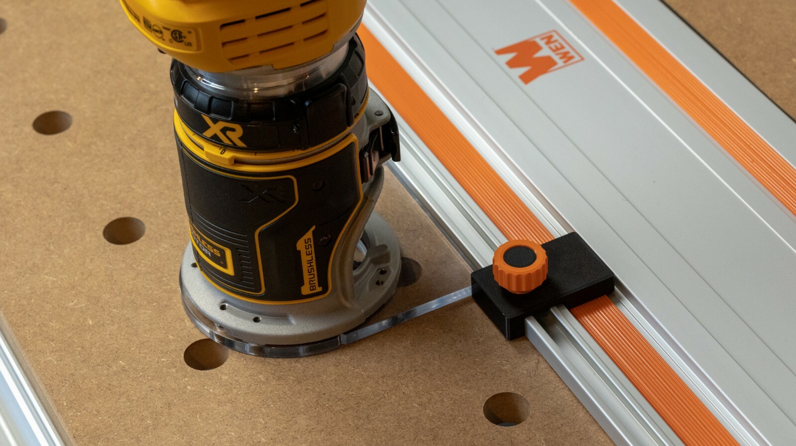WEN Guide Rail Limit Stop for Track Saws and Routers - 2 Pack