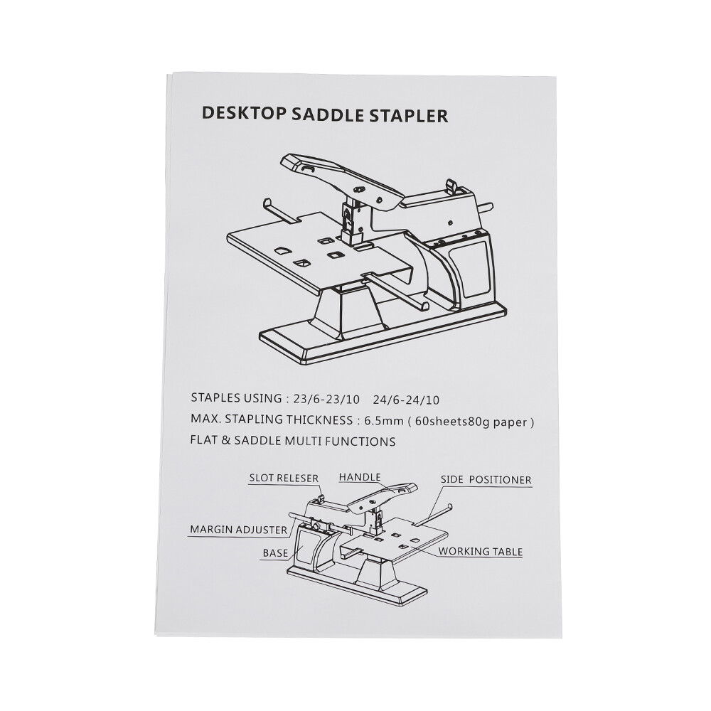 Saddle Stitch Stapler Manual Stapler 60 Sheet Nail/Saddle Staple Binding Machine
