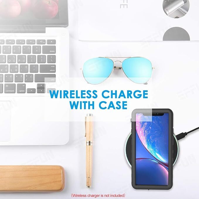 For iPhone Xr Waterproof Case, IP68 Fully Sealed with Built-in Screen Protector