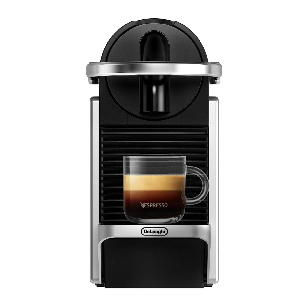 De'Longhi Nespresso Pixie Automatic Espresso Machine with 19 Bar Pressure Silver