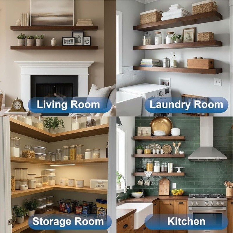 32 Pack Floating Shelf Bracket Concealed Support Heavy Duty 110lb Capacity New