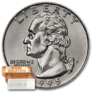 1995-P Washington Quarter 40-Coin Roll BU