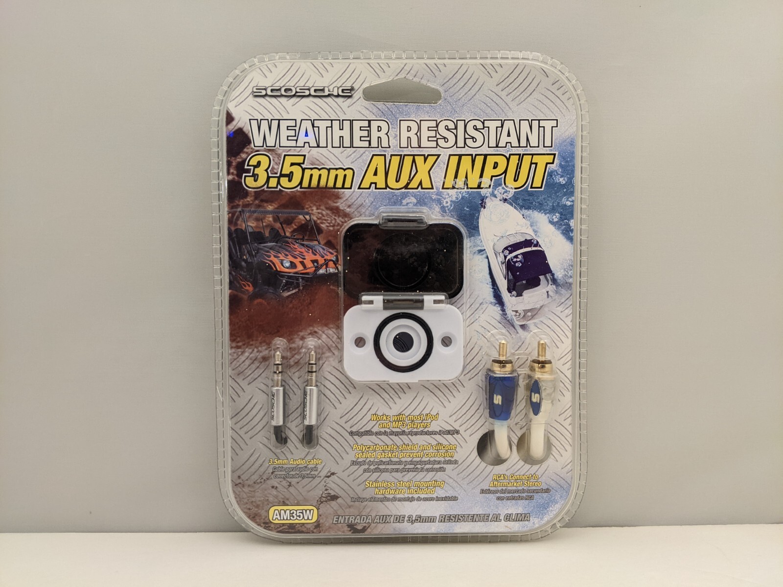 SCOSCHE | Weather Resistant 3.5mm AUX Input | AM35W / 500AM35W | NEW