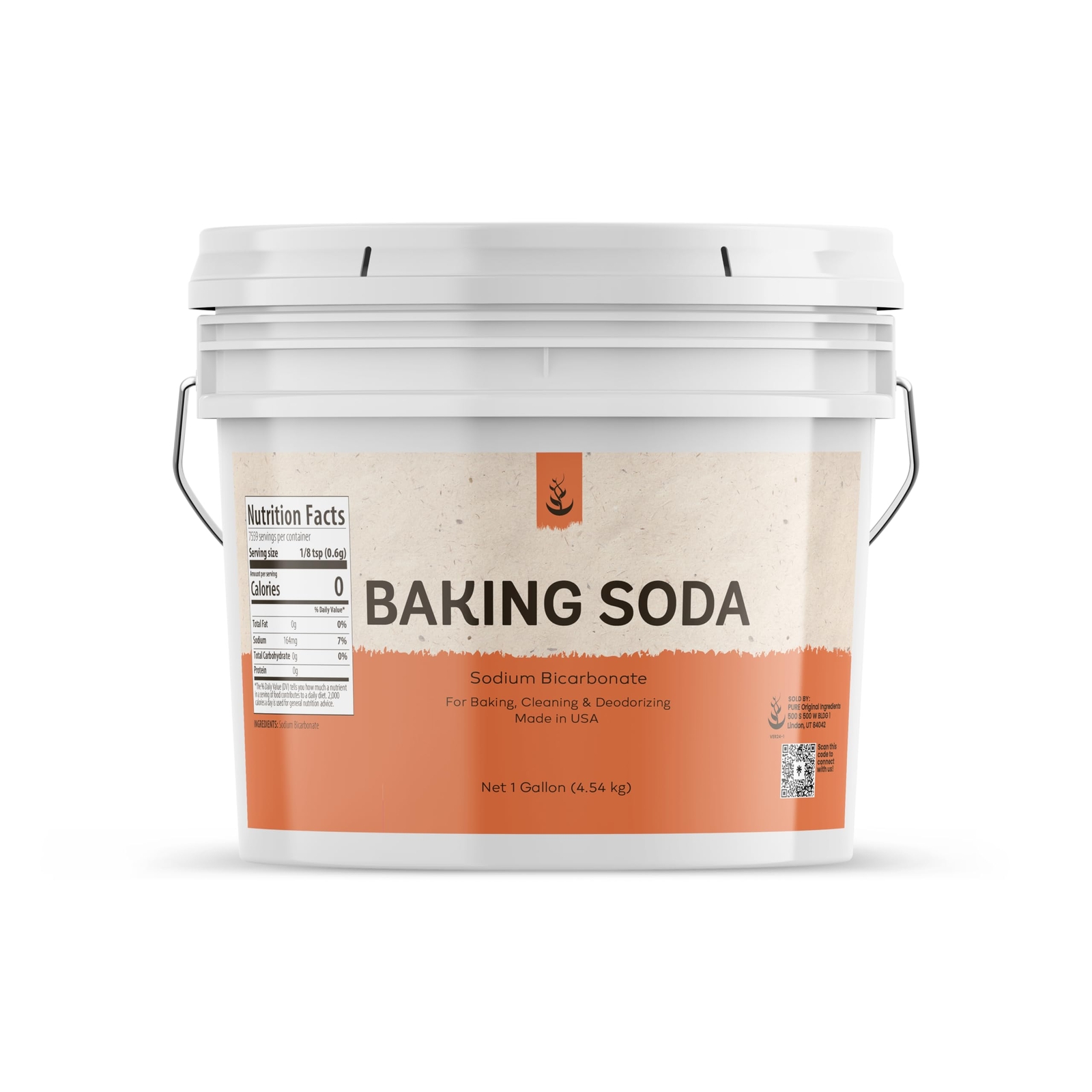 Pure Original Ingredients Baking Soda (1 Gallon) Aluminum Free Cooking Baking K