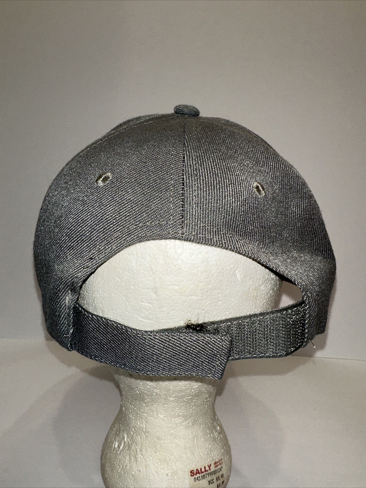Dark Gray Solid Blank Hat Cap Hook Loop Acrylic New but pre-owned.