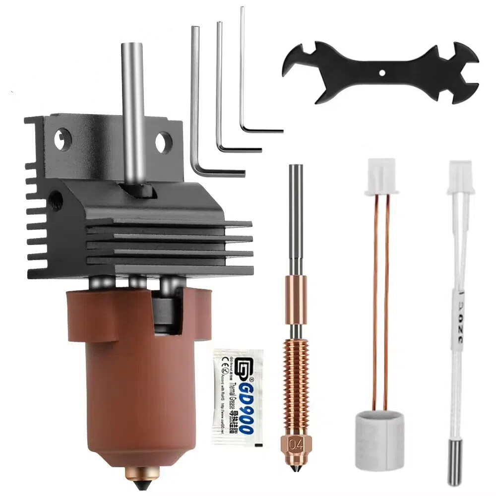 3D Printer For Creality K1 K1C K1 Max Hotend Kit Hardened Steel 0.4mm Nozzle 60W