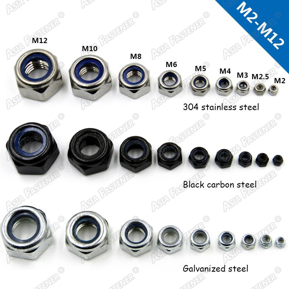 Nylon Insert Hex Lock Nuts M2 M2.5 M3 M4 M5 M6 M8 M10 M12 M14 M16 M18 M20