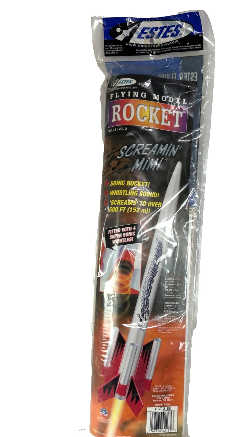Estes Flying Model Rocket EST 2185 Screamin' Mimi Sonic Rocket New