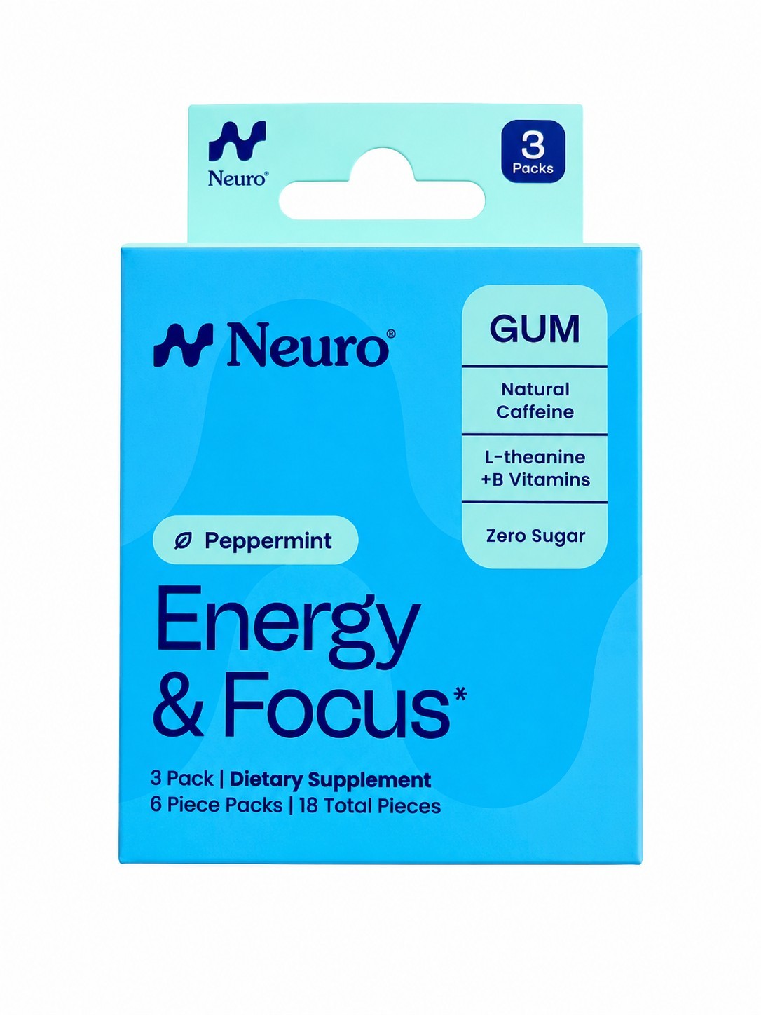 Neuro Gum Refresh Your Mind & Body Spearmint 18 Pieces | Energy Focus Nootropic