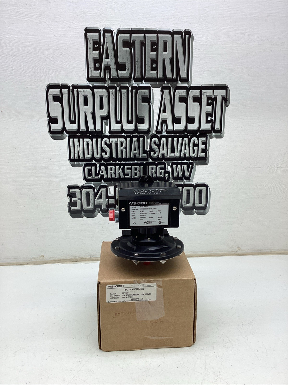Ashcroft B424V XBPHXJKJL Pressure Switch  VITON/STEEL NIB