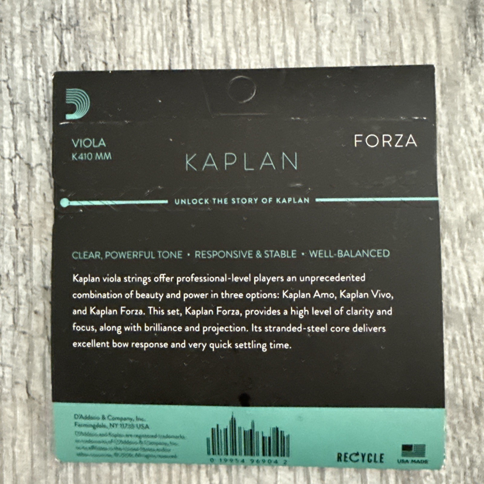 D'Addario Kaplan Forza Viola String Set | Medium Scale | Medium Tension