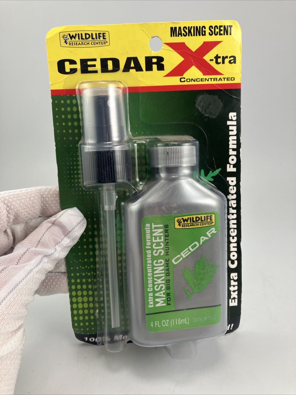 Wildlife Research Center Scent X-Tra Concentrated Cedar 4ozSpray Bottle 5334 New