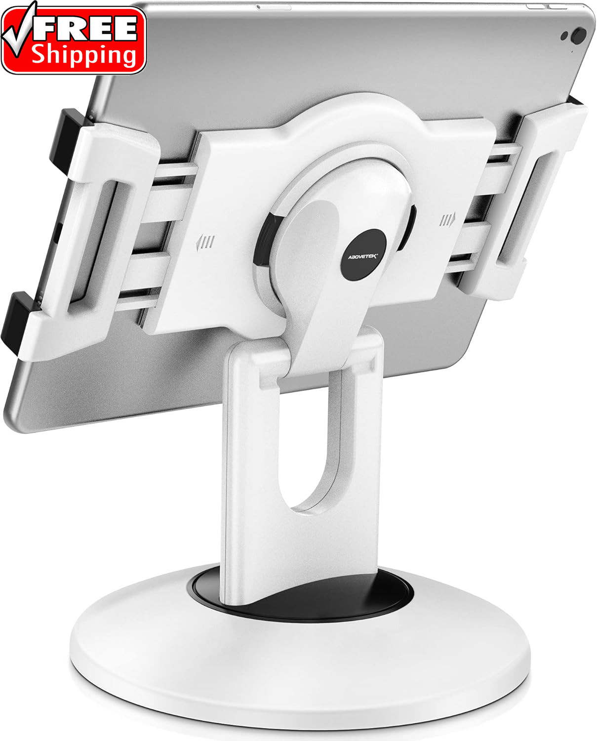 Retail Kiosk Ipad Stand, 360° Rotating Commercial POS Tablet Stand, Fits 6"-13"