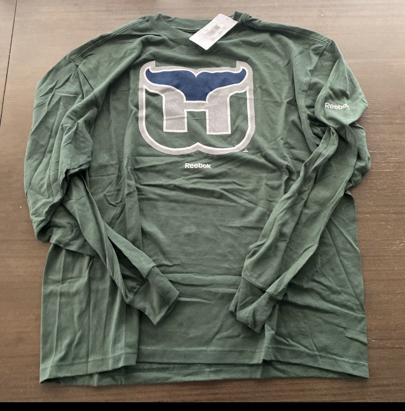Hockey Hartford Whalers Shirt Medium NWT New Long Sleeve CCM Adult Men M NHL