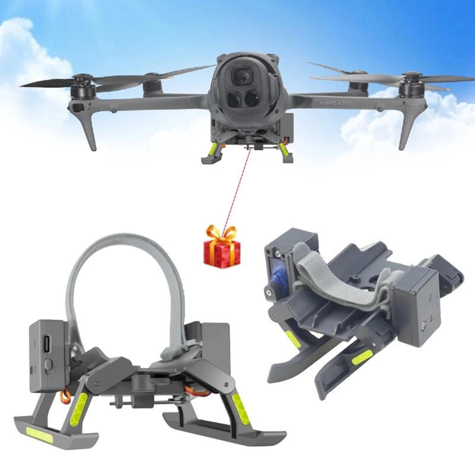 For DJI Mavic 4 Pro Gift Dropper Accessory 500g Capacity w/Quick Release Button
