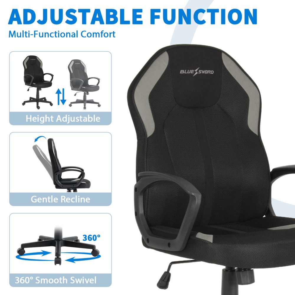 Vigosit Ergonomic Office Chair – Mesh and Tech Fabric, Adjustable Height