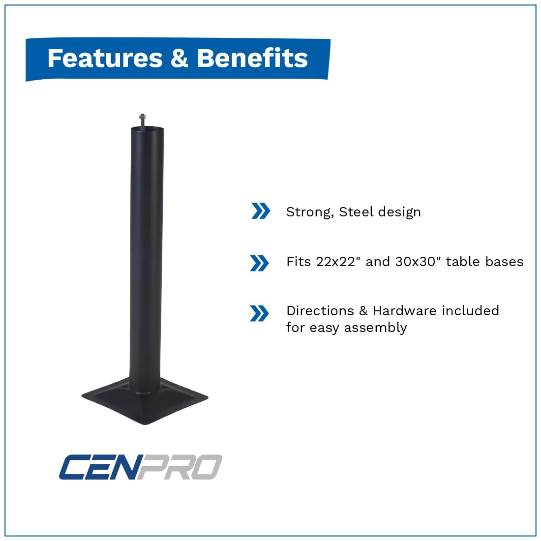 CenPro Commercial 3" Standard Height Column Welded Spider