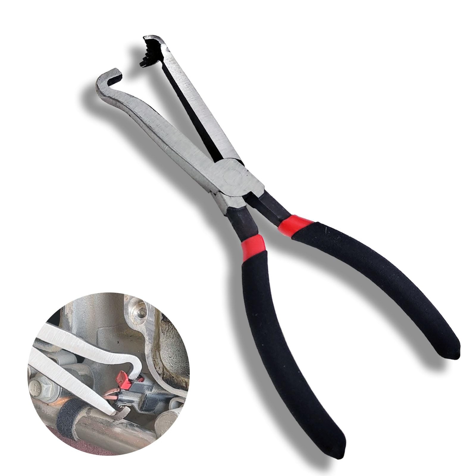 Enruieer Upgraded 37960 Electrical Disconnect Pliers, 8in Straight, Black