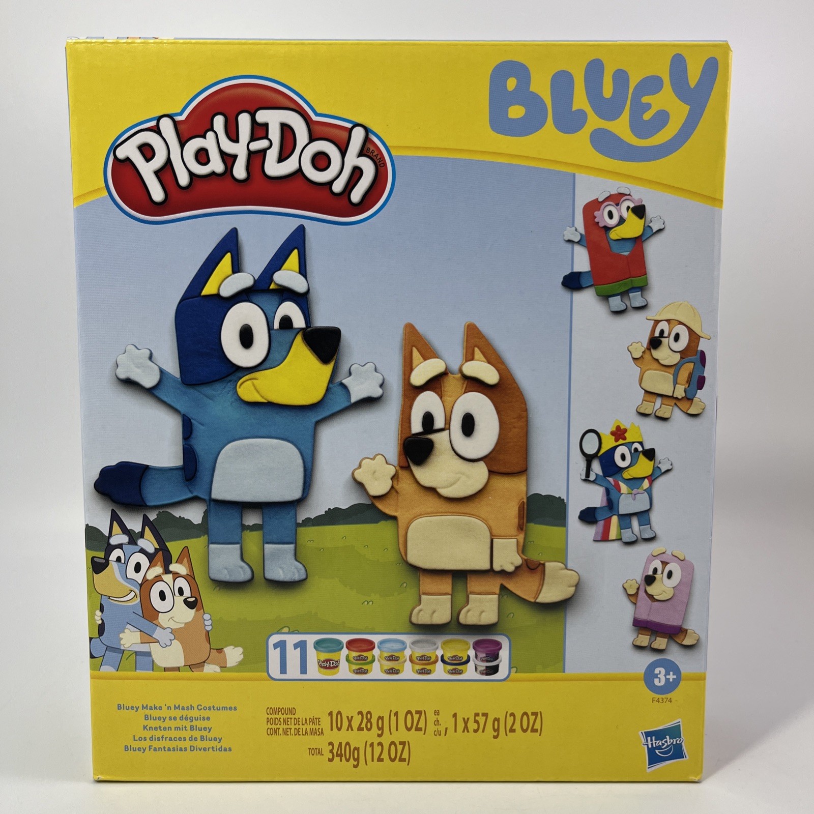 PLAY-DOH - Bluey-Make ‘n Mash-Costume Play Dough Set - 11 Colors Sealed - New