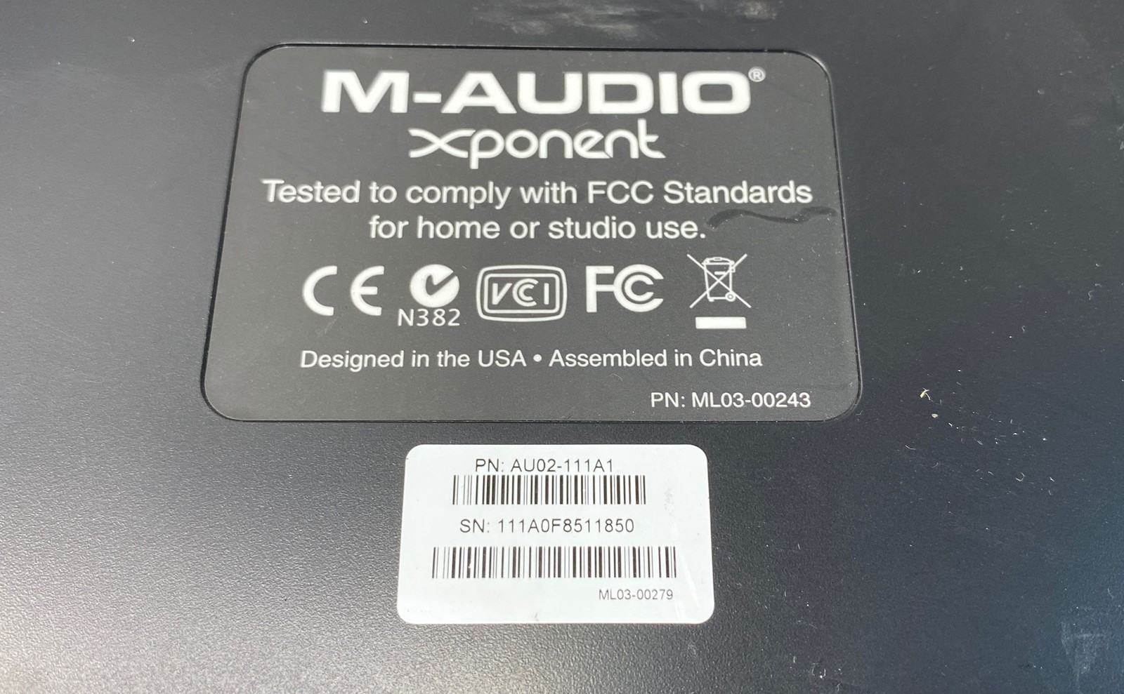 M-Audio Xponent DJ MIDI Controller Audio Interface For Parts Repair