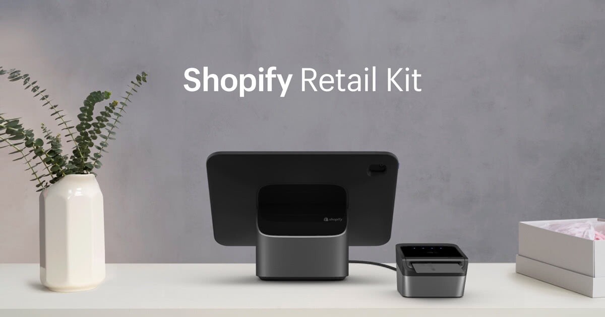 Shopify POS System For 10.2” Ipad ( Stand+ Dock+Tap&Chip Reader)