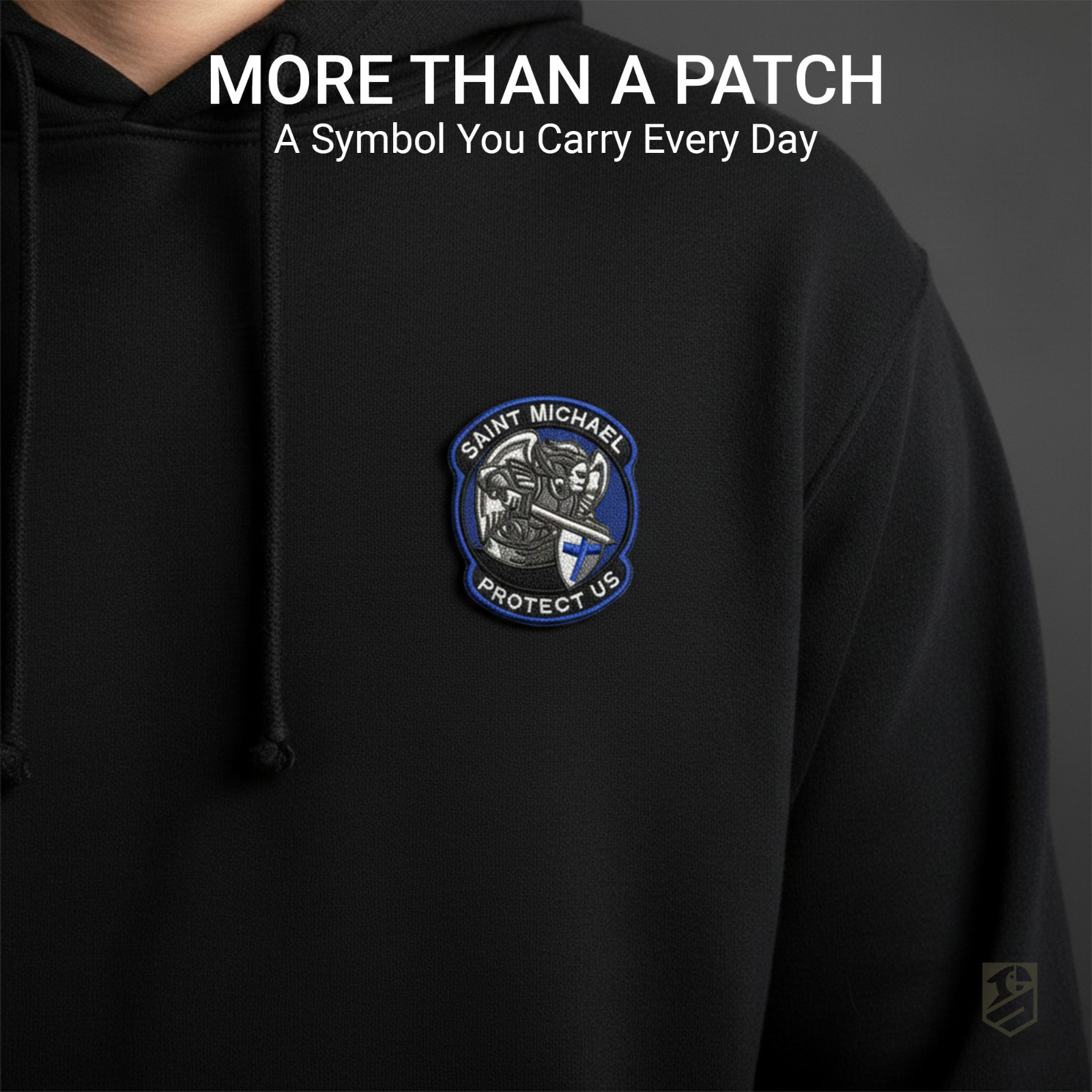 2Pcs Saint Michael Patch, Embroidered Hook & Loop Morale Military St Michael