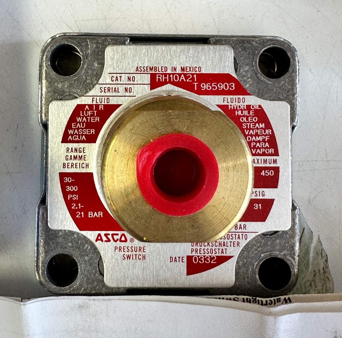NEW ASCO RH10A21 Press transducer