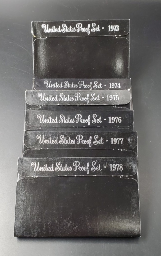 6 Set US OGP Clad Proof Set Lot Collection 1973 - 1978 S - 6 Total sets 30 Coins