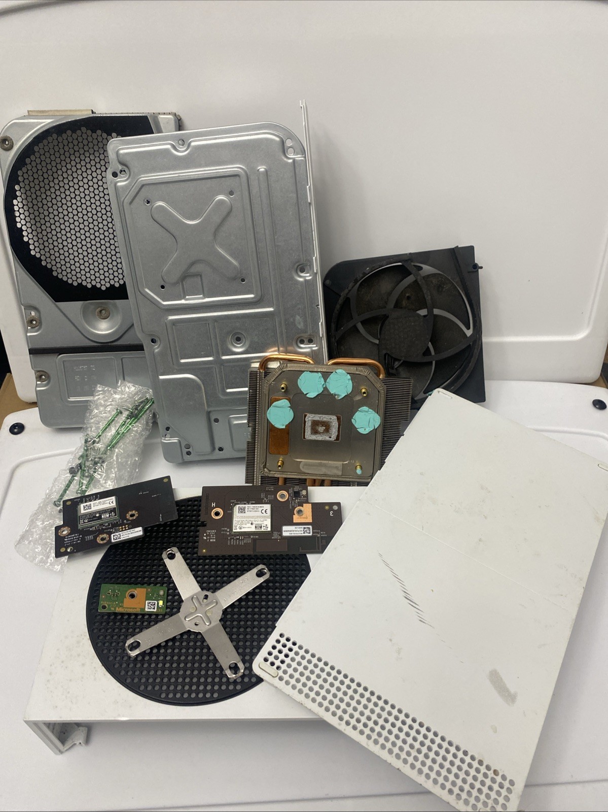 Xbox Series S Plastic Housing Shell + Metal Frame + All 3 PCB's + Fan/Heatsink