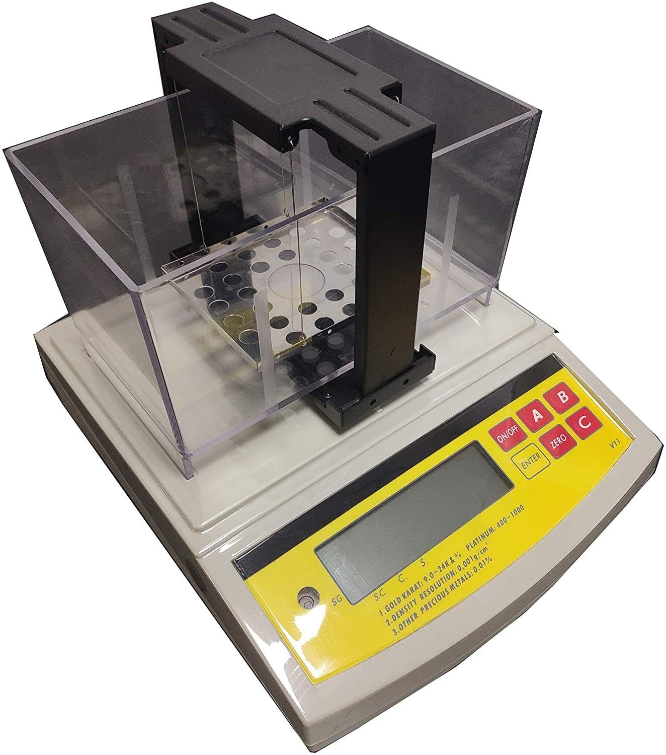 Gold Density Meter with 120g/0.001g for Gold, Platinum and Other Precious Metals