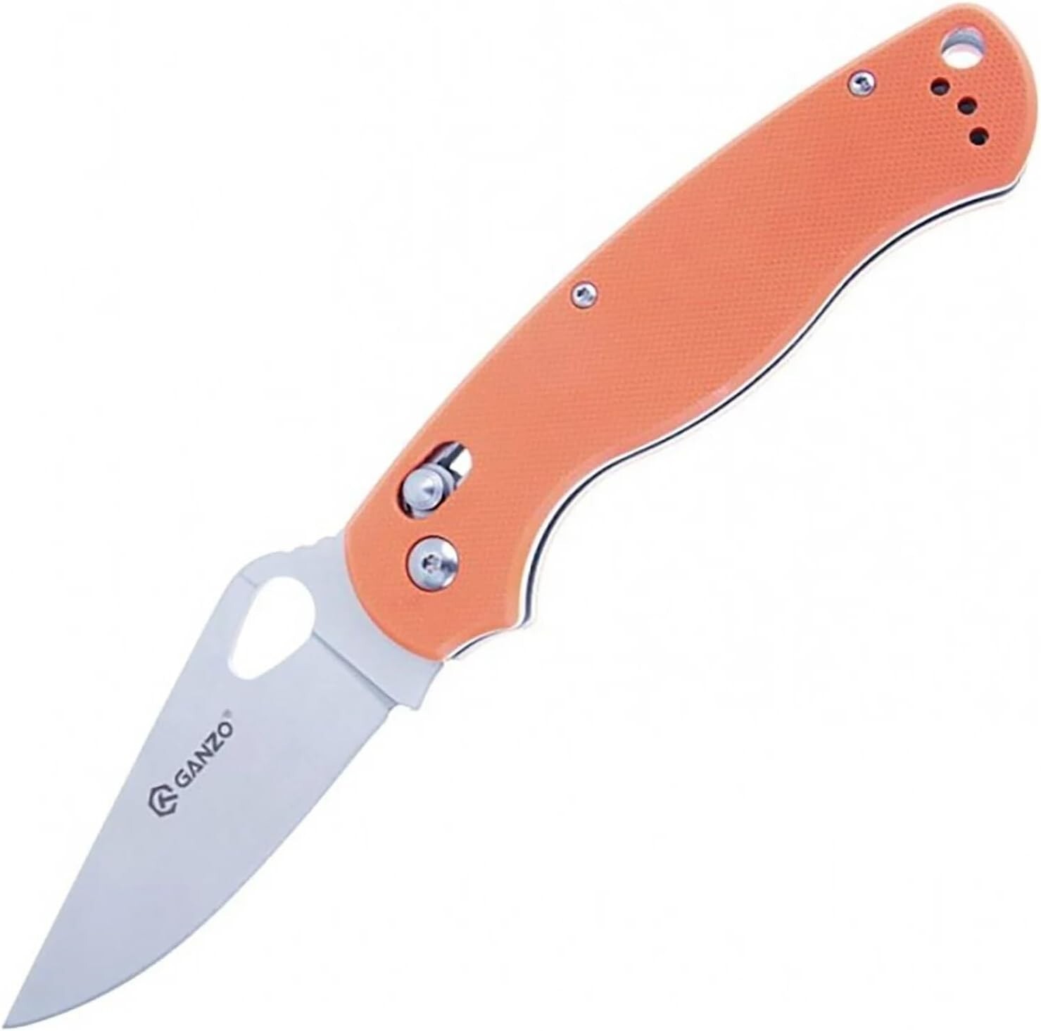 Ganzo - G729-OR Folding Pocket Knife 440C Stainless Steel Blade G10 Anti-Slip #A