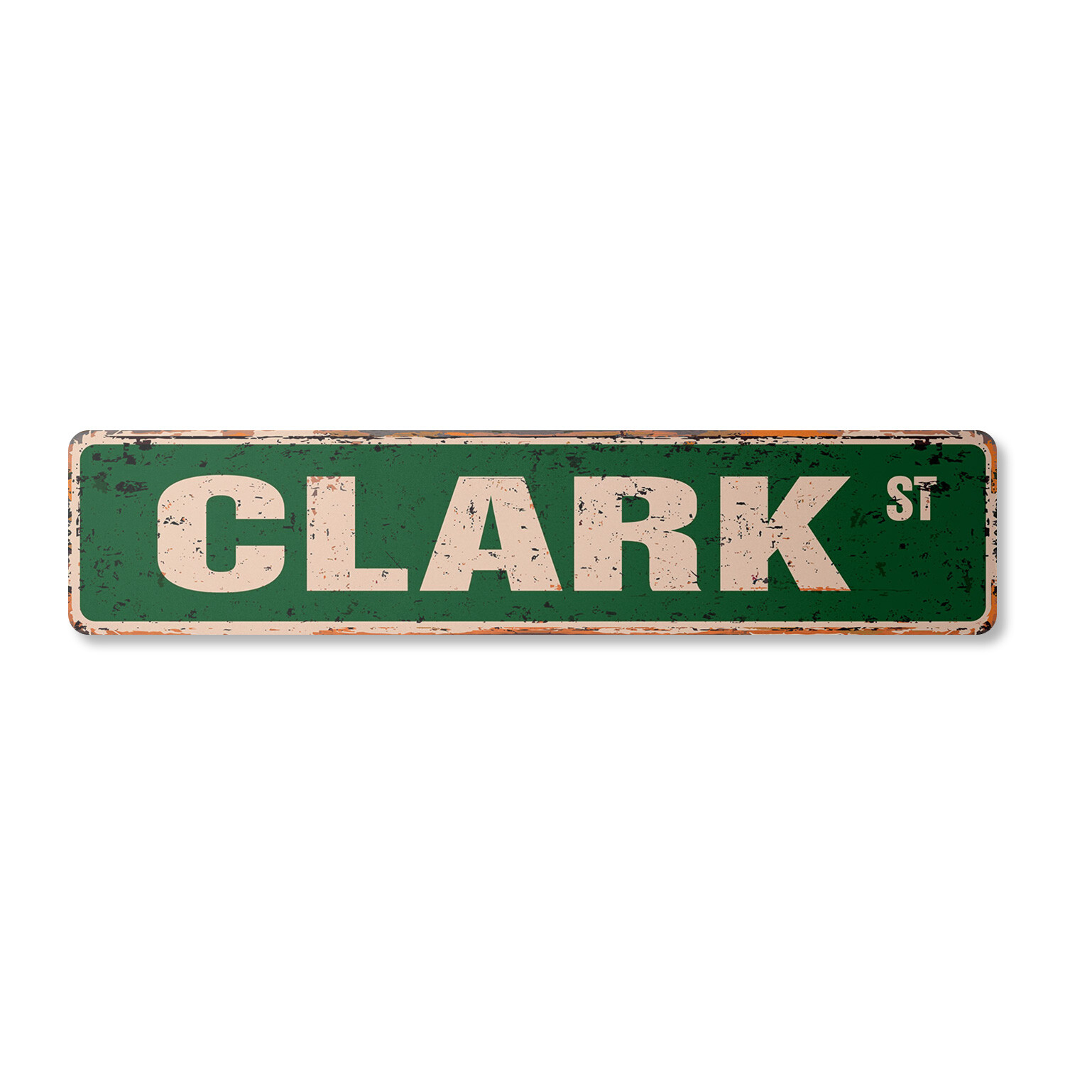 CLARK Vintage Street Sign Childrens Name Room Metal Sign