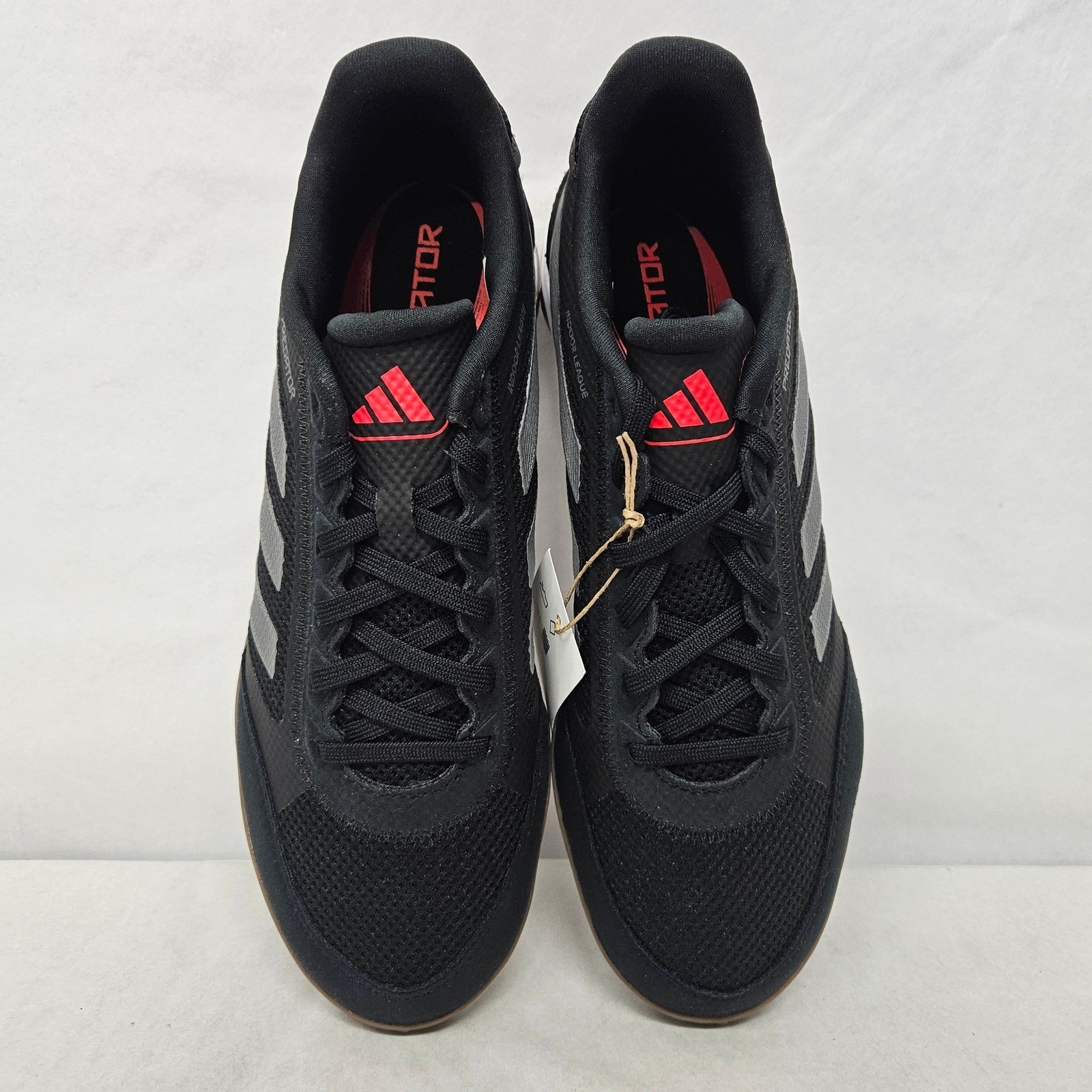 Adidas Predator League Indoor Soccer Shoes ID3781 Black Grey Red Mens Size 10