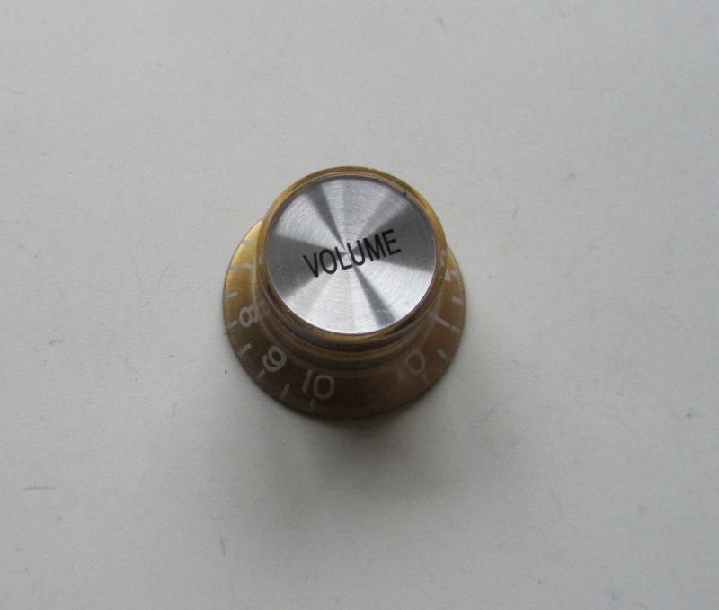 KAISH 4x LP Guitar Reflector Knobs Gold/Silver Top Hat Knobs for Epiphone LP SG