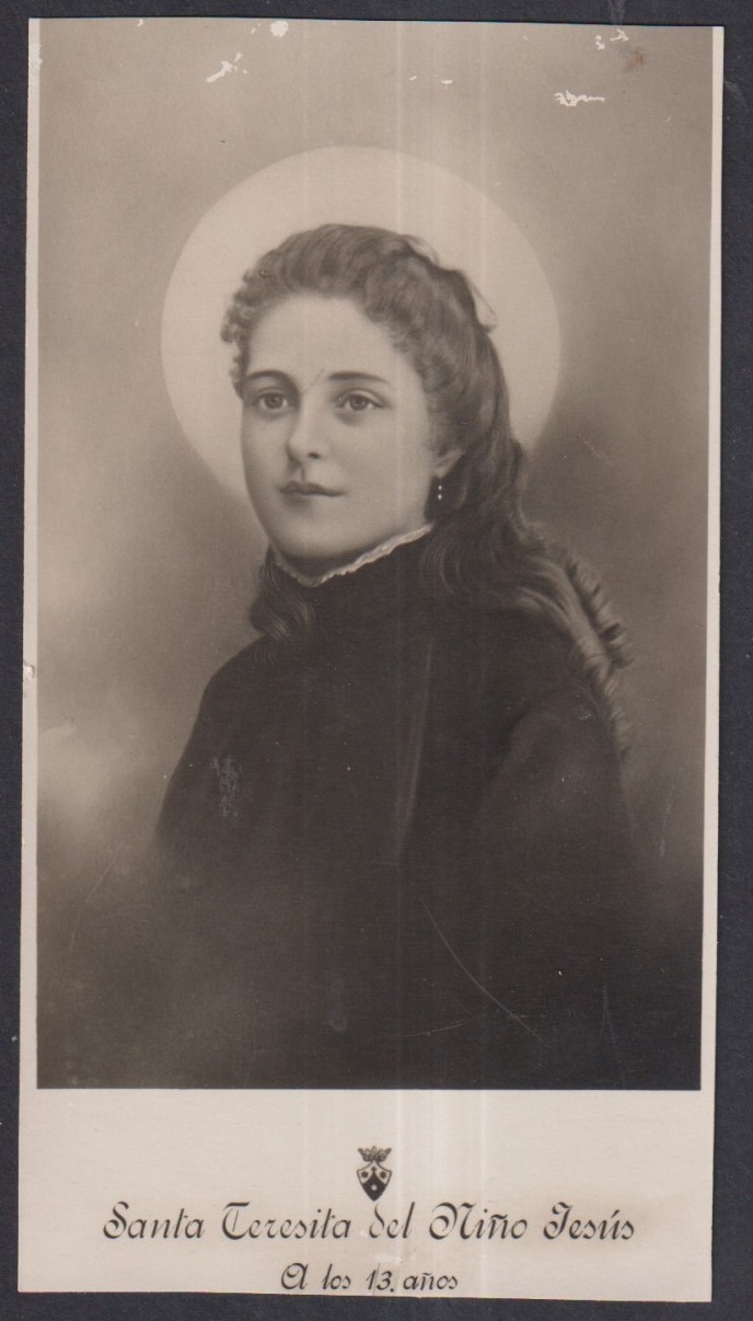 Holy card antique de Santa Teresita santino image pieuse estampa