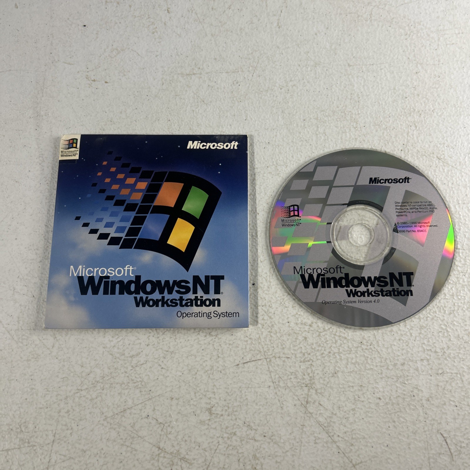 Microsoft Windows NT 4.0 Workstation Operating System CD OS 1998