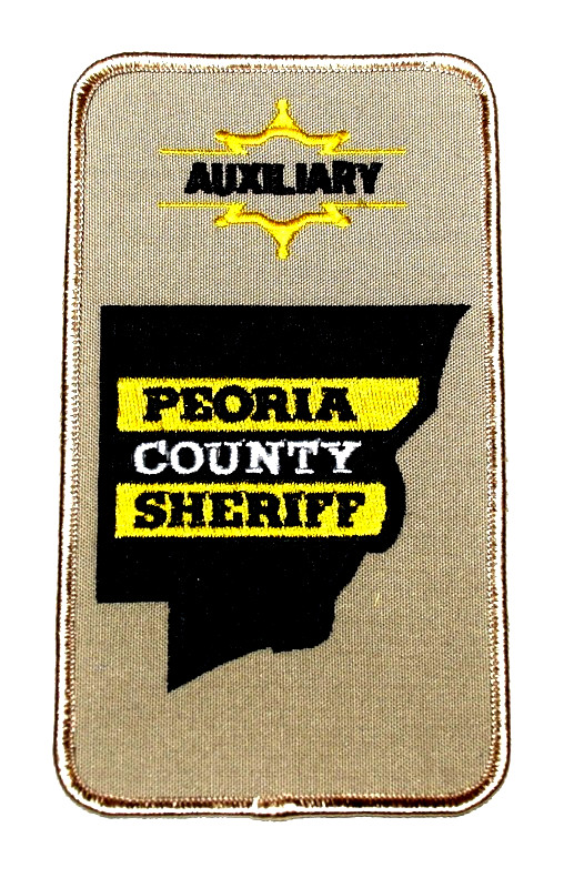 PEORIA COUNTY SHERIFF – AUXILIARY = ILLINOIS IL Sheriff Police Patch 5.25” 1D