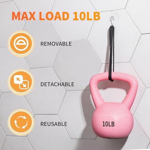 18 Pack Suction Cup Hooks Max Load 10LB, 1.77Inch Suction Cup Hook for Glass